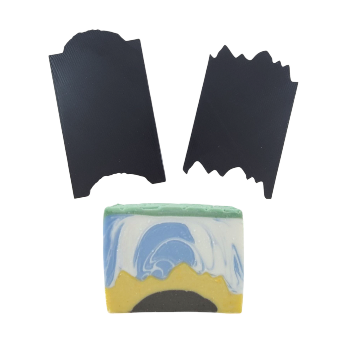 Two Piece Sunflower Double Sided Soap Scraper