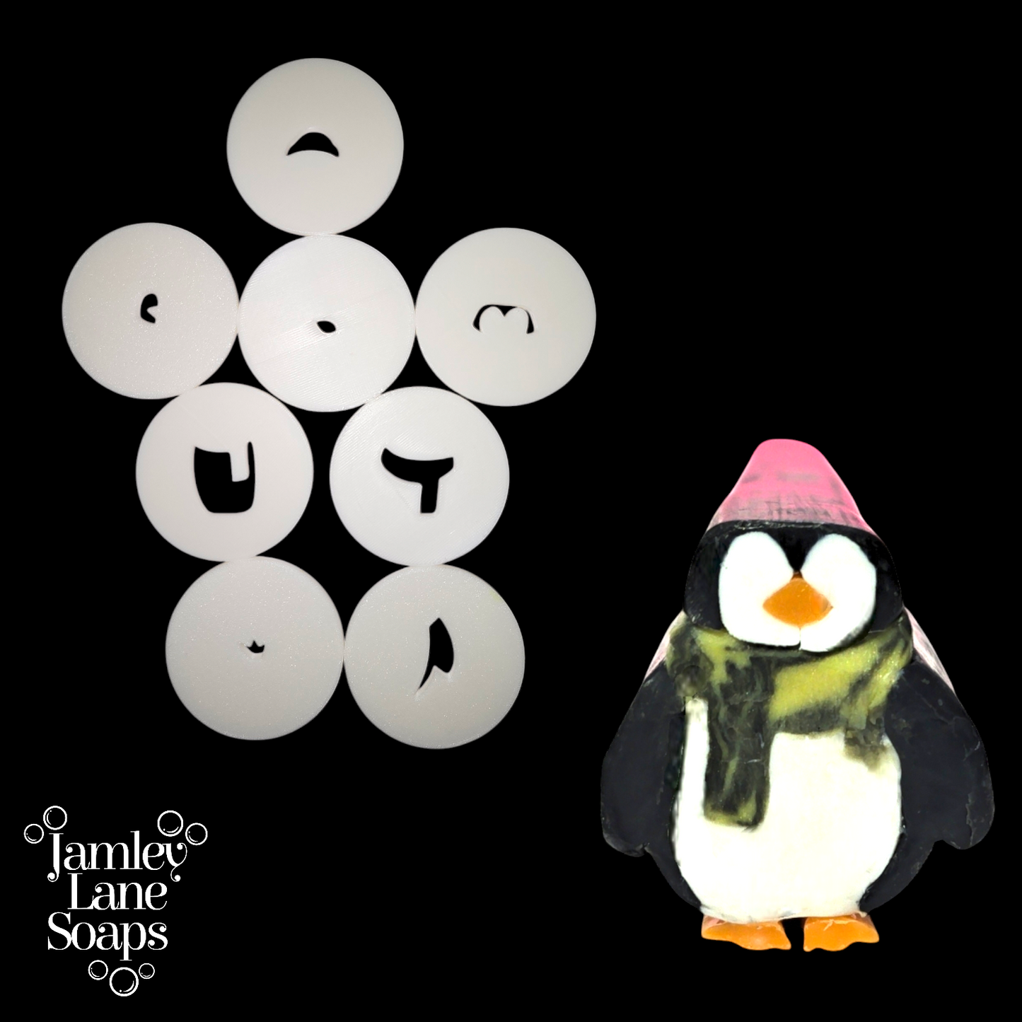 Penguin with Scarf and Hat 8 Disc Set for XL Extruder