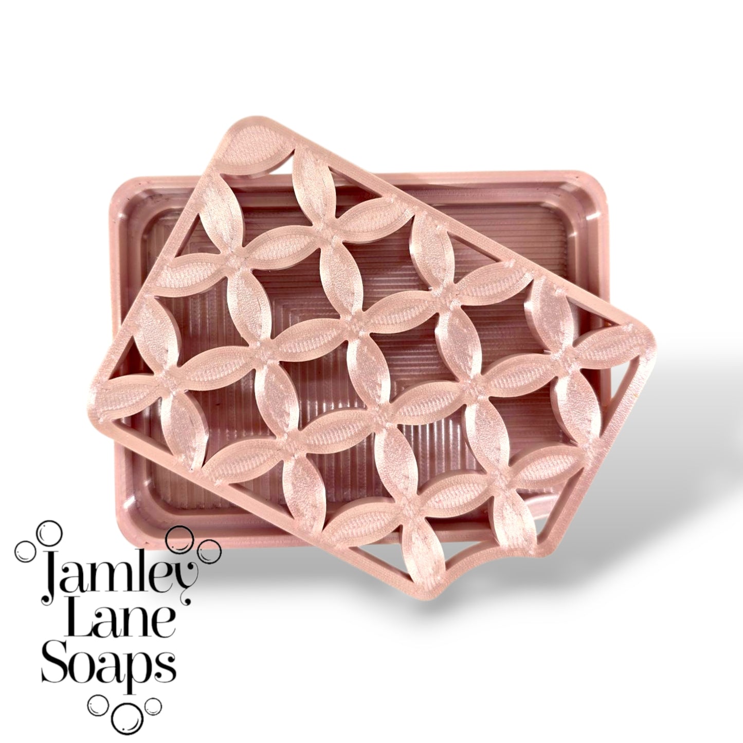 Rhombus Lattice Soap Dish- 2 Piece Easy Clean Soap Dish