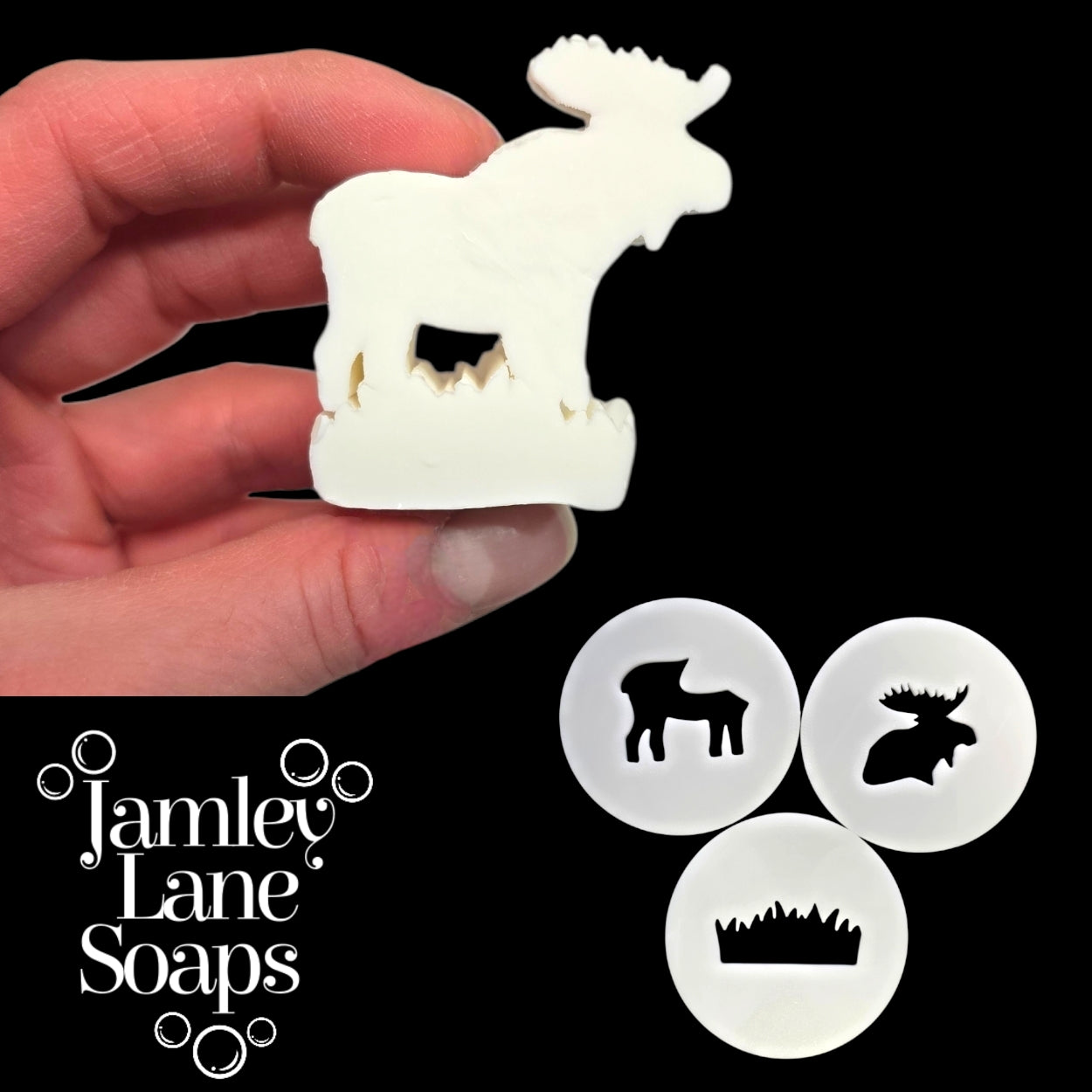 Moose in the Grass 3 Piece Extruder Disc Set