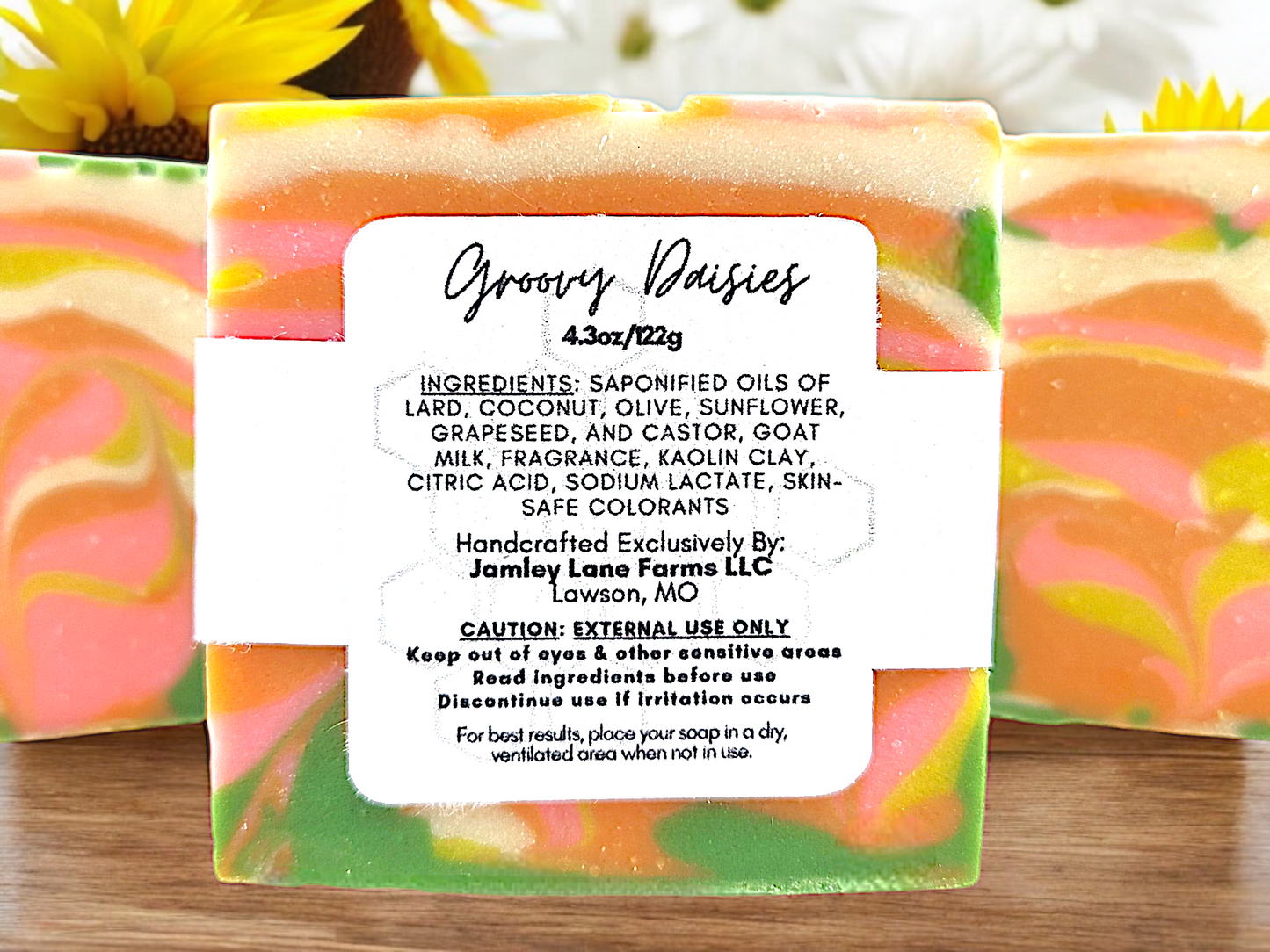 Groovy Daisy Artisan Soap 4oz Bar