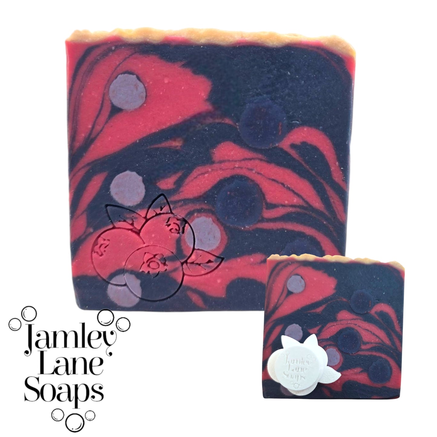 Fruit Designs Soap Stamps -3 Piece Set Blueberry, Cherries, Apple
