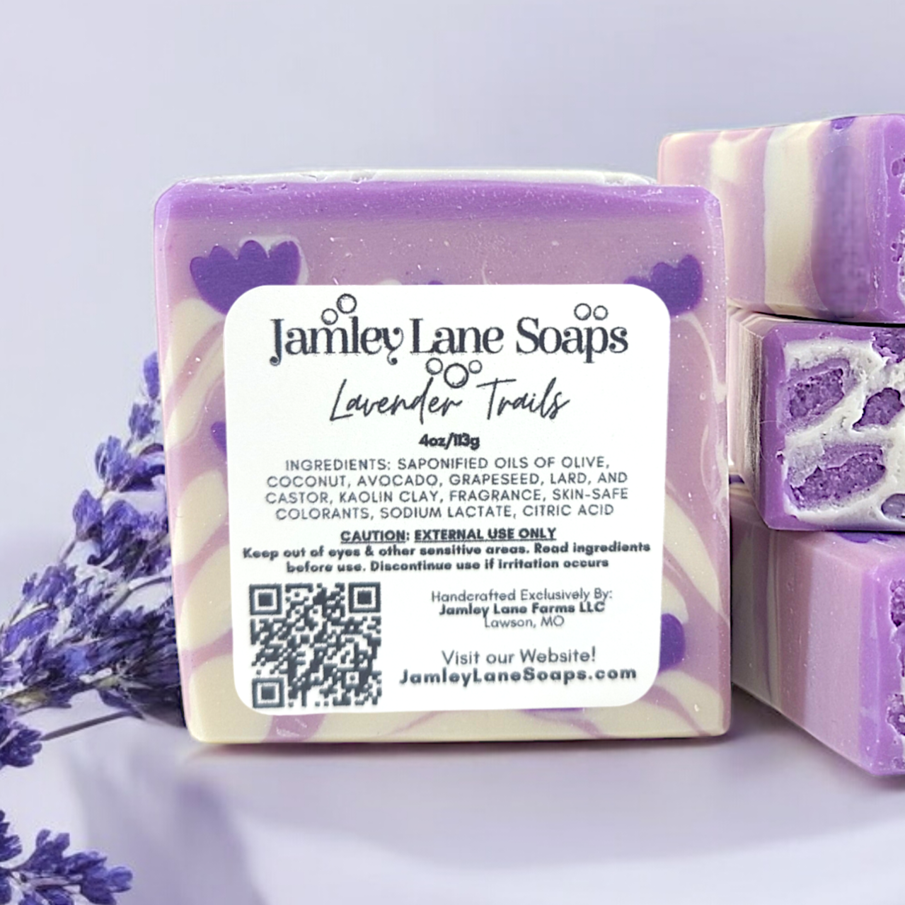 Lavender Trails Goat Milk Artisan Soap 4oz Bar