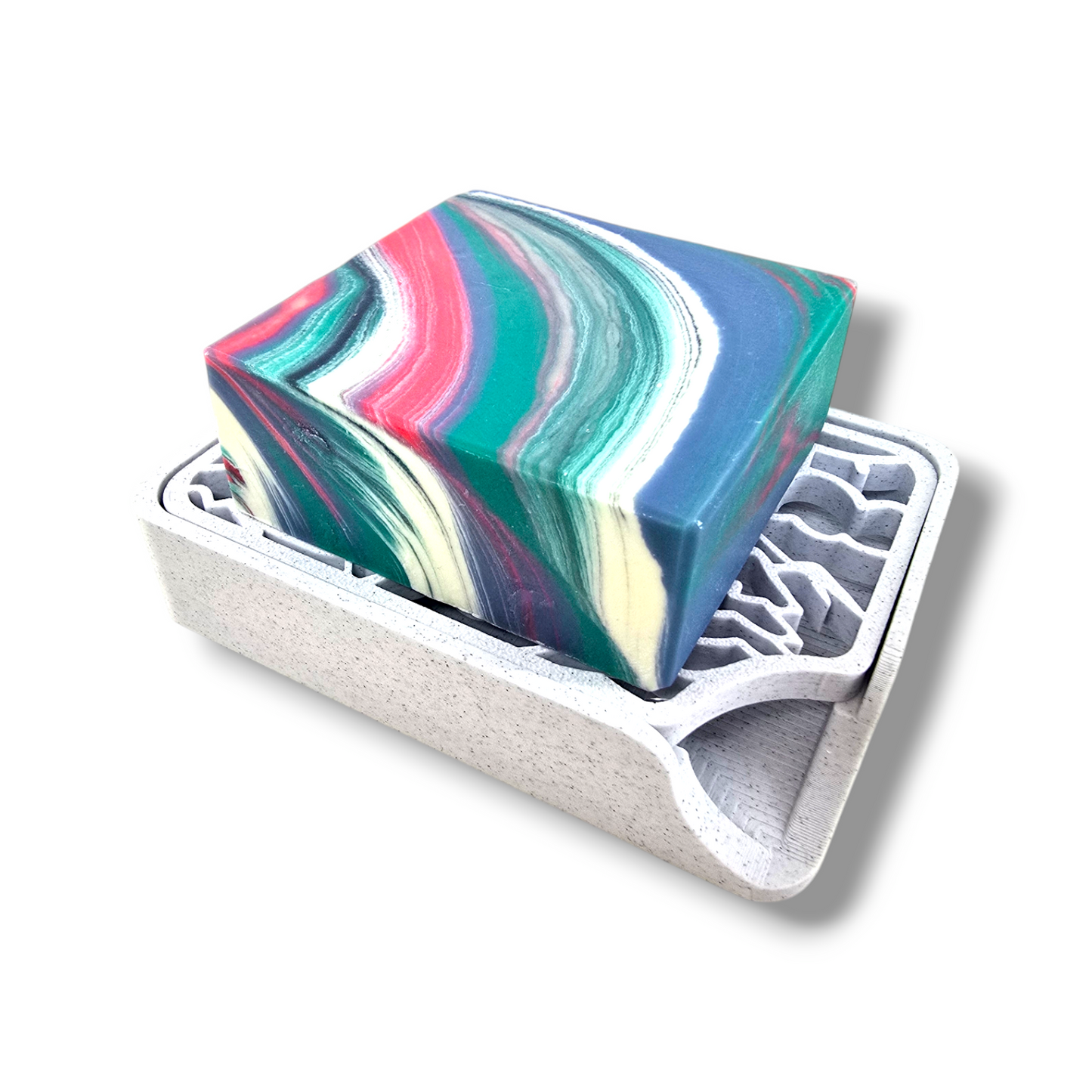 Daisies Soap Dish- 2 Piece Easy Clean Soap Dish