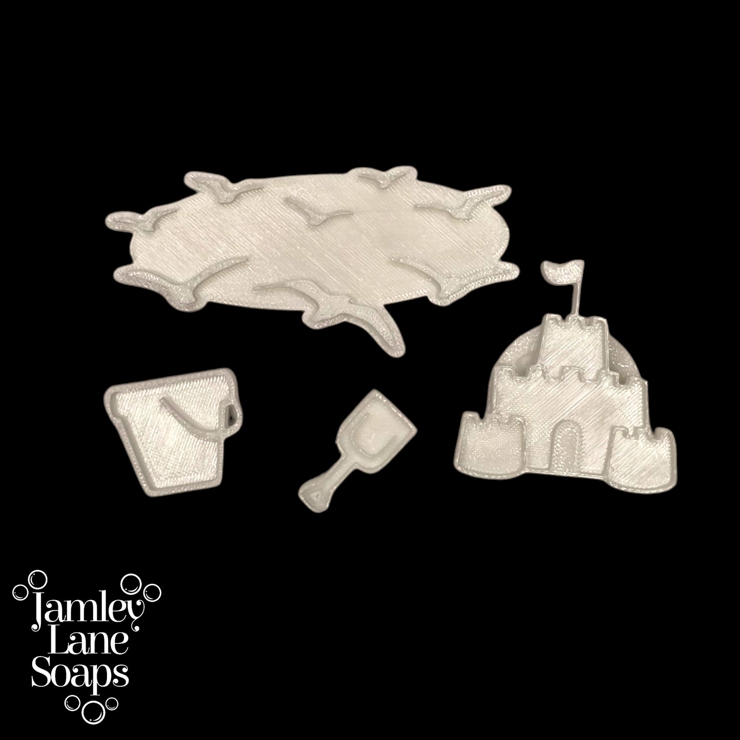 Sandcastle At The Beach Soap Stamps -4 Piece Set