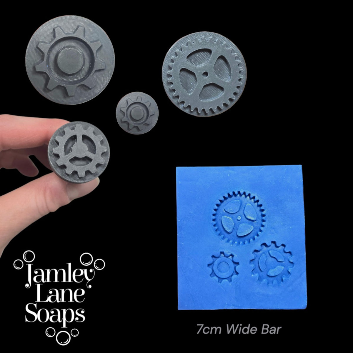 Steampunk Gear Soap Stamps | 4-Piece Cold Process Soap Stamp Set