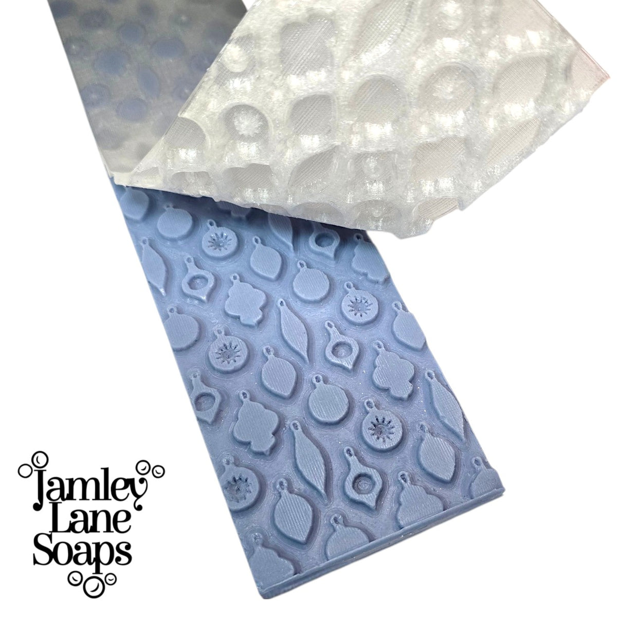 Vintage Holiday Ornaments Soap Impression Mat | Christmas
