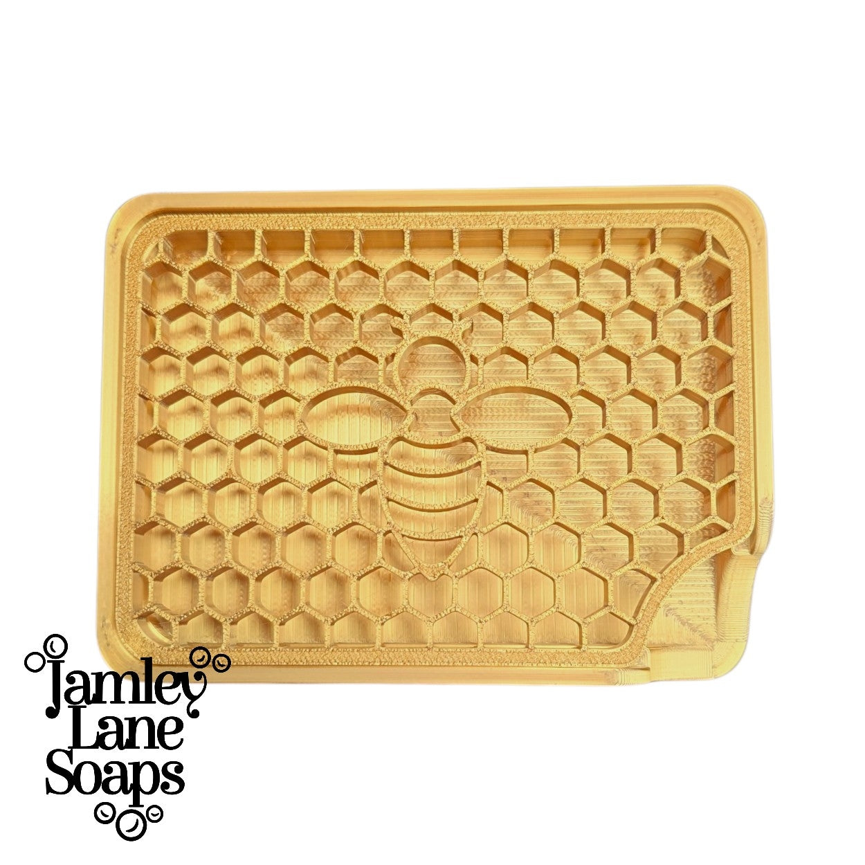 Honeybee Soap Dish | Two-Piece Design | Nature-Inspired Bee Pattern | Custom Orders Available