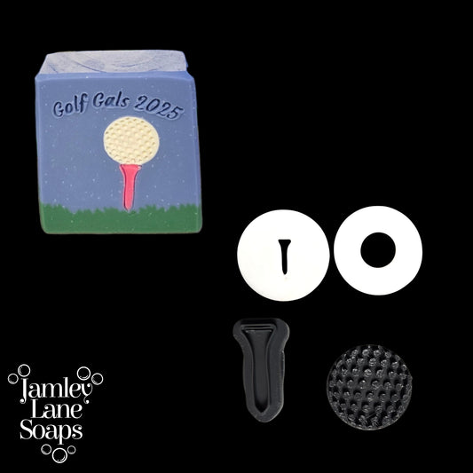 Golf and Tee Soap Stamp and Extruder Disc 4 Piece Set