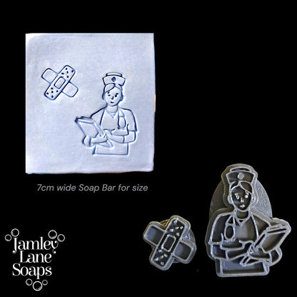 Nurse and Bandaid Soap Stamp and Disc 4 Piece Set