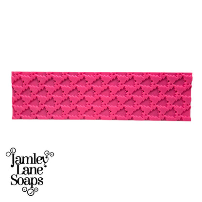 Christmas Tree Farm Soap Impression Mat | Rows of Pinetrees