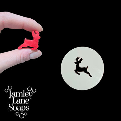 Flying Reindeer Soap Dough Extruder Disc | Christmas Reindeer Embed | Column Mold Alternative
