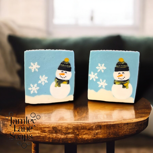 Sweet Freeze Snowman Goat Milk Artisan Soap 4oz Bar