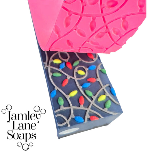 Holiday Lights Soap Impression Mat Christmas Lights Soapmaking Tool