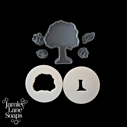 Tree and Leaves Soap Stamp and Discs Set