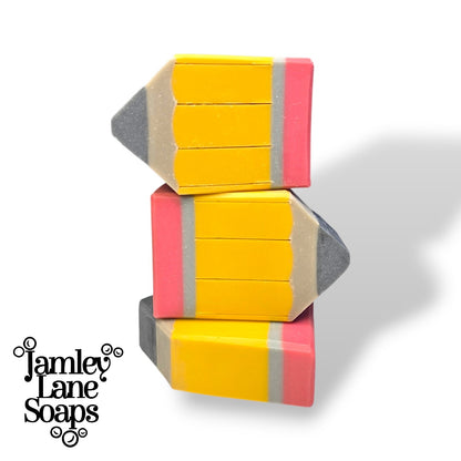 Handwritten Goat Milk Artisan Pencil Soap 4oz Bar