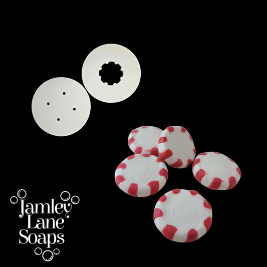 Peppermint Soap Dough Extruder Disc Set | Cold Process Peppermint Embed | 2-Disc System