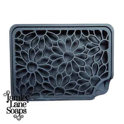 Daisies Soap Dish | Two-Piece Design | Botanical Pattern | Custom Orders Available