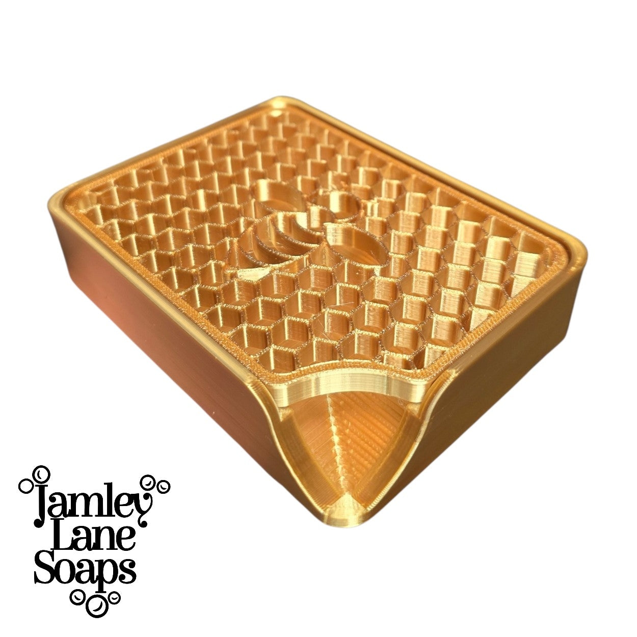 Honeybee Soap Dish | Two-Piece Design | Nature-Inspired Bee Pattern | Custom Orders Available