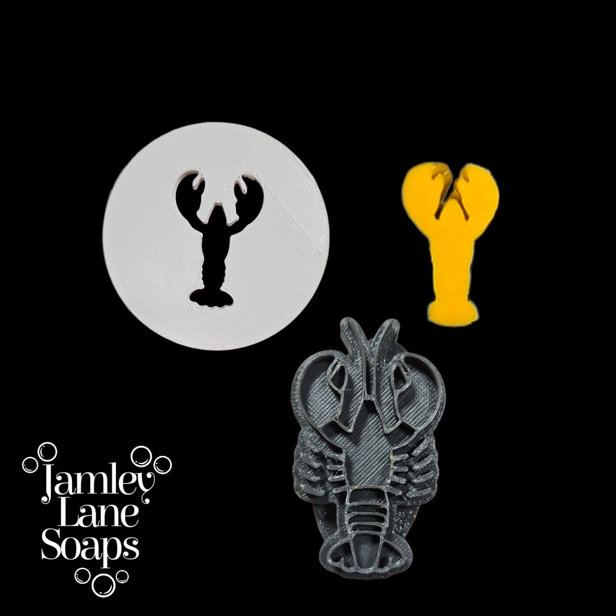 Lobster Soap Stamp and Extruder Disc Set | Cold Process Soap Embed