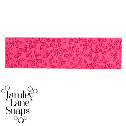 Holly Berries Soap Impression Mat Christmas Soapmaking Tools