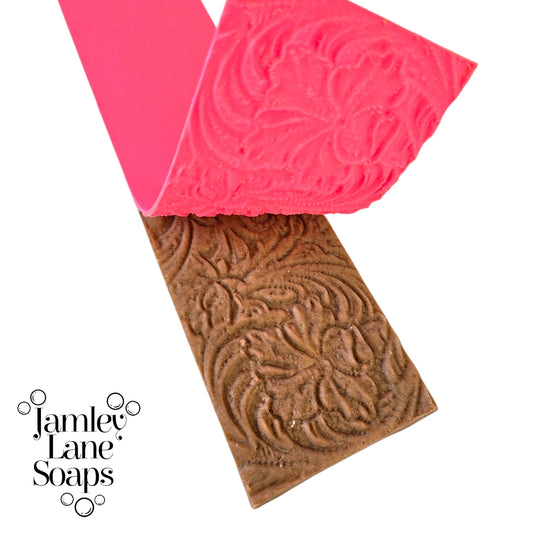 Saddleback Floral Tooled Leather Custom Soap Impression Mat