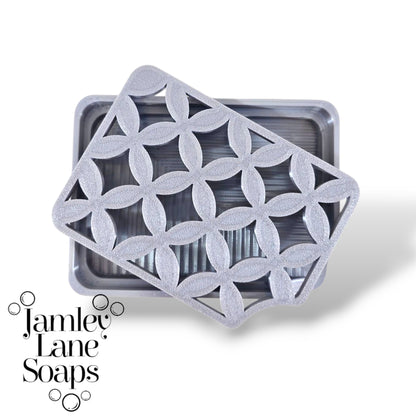 Rhombus Lattice Soap Dish- 2 Piece Easy Clean Soap Dish