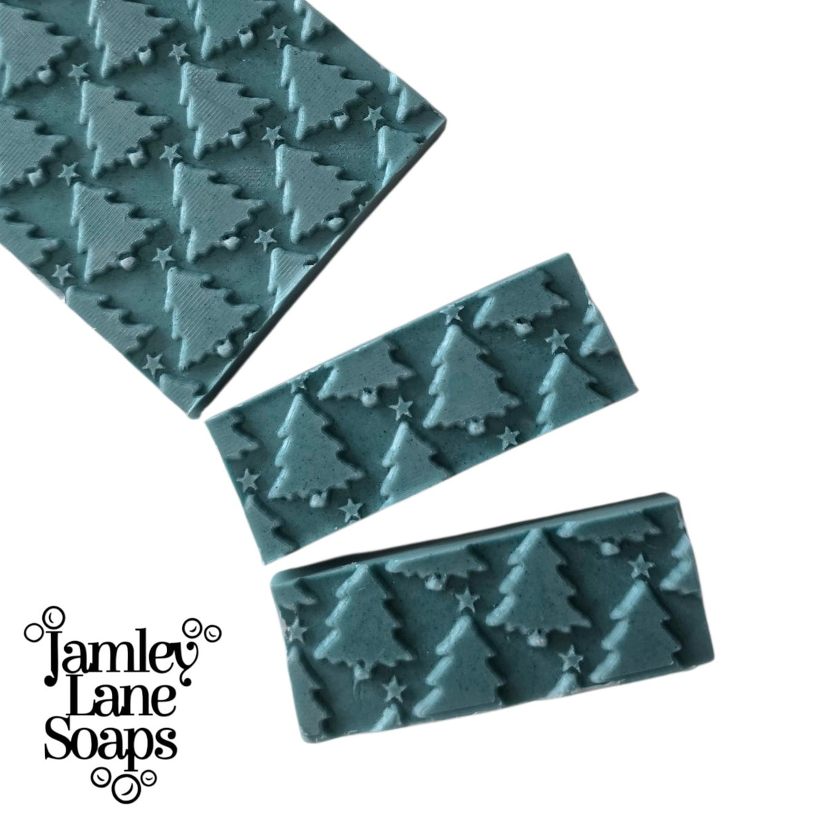 Christmas Tree Farm Soap Impression Mat | Rows of Pinetrees