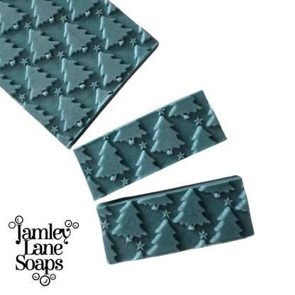 Christmas Tree Farm Soap Impression Mat | Rows of Pinetrees