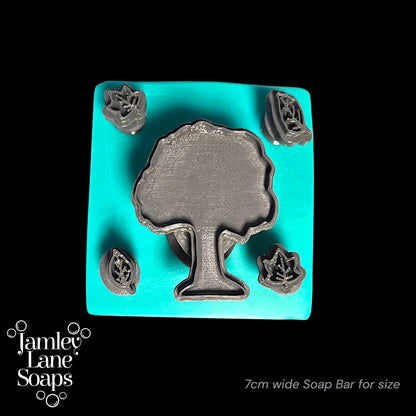Tree and Leaves Soap Stamp and Discs Set