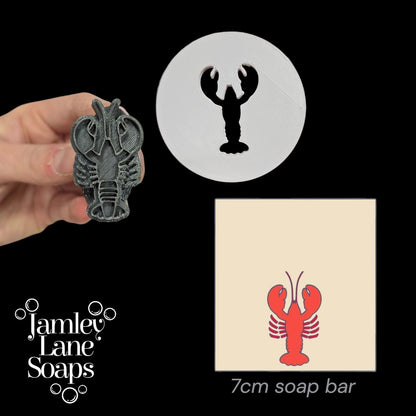 Lobster Soap Stamp and Extruder Disc Set | Cold Process Soap Embed