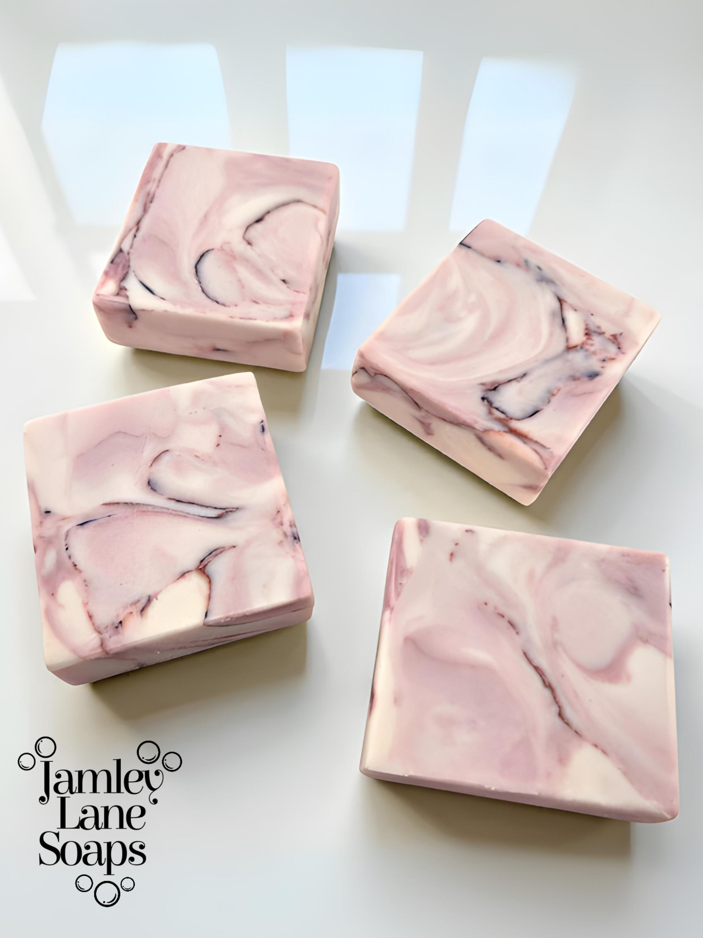 Raspberry Marble Goat Milk Artisan Soap 3.5oz Bar