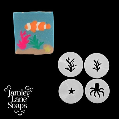 Starfish, Coral and Octopus Soap Extruder Disc Set / Soap Tool