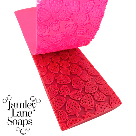 Strawberry Fields Forever Custom Soap Impression Mat | Berry Design