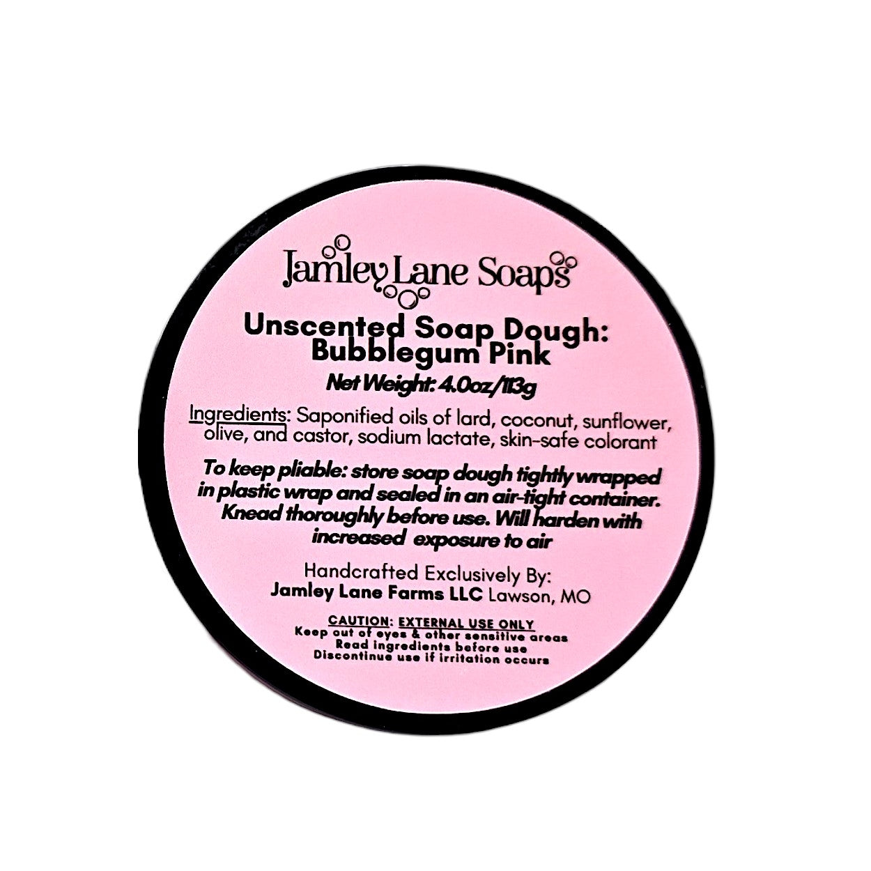 Bubblegum Pink Unscented Soap Dough | 4oz | Soap Flowers & Embeds