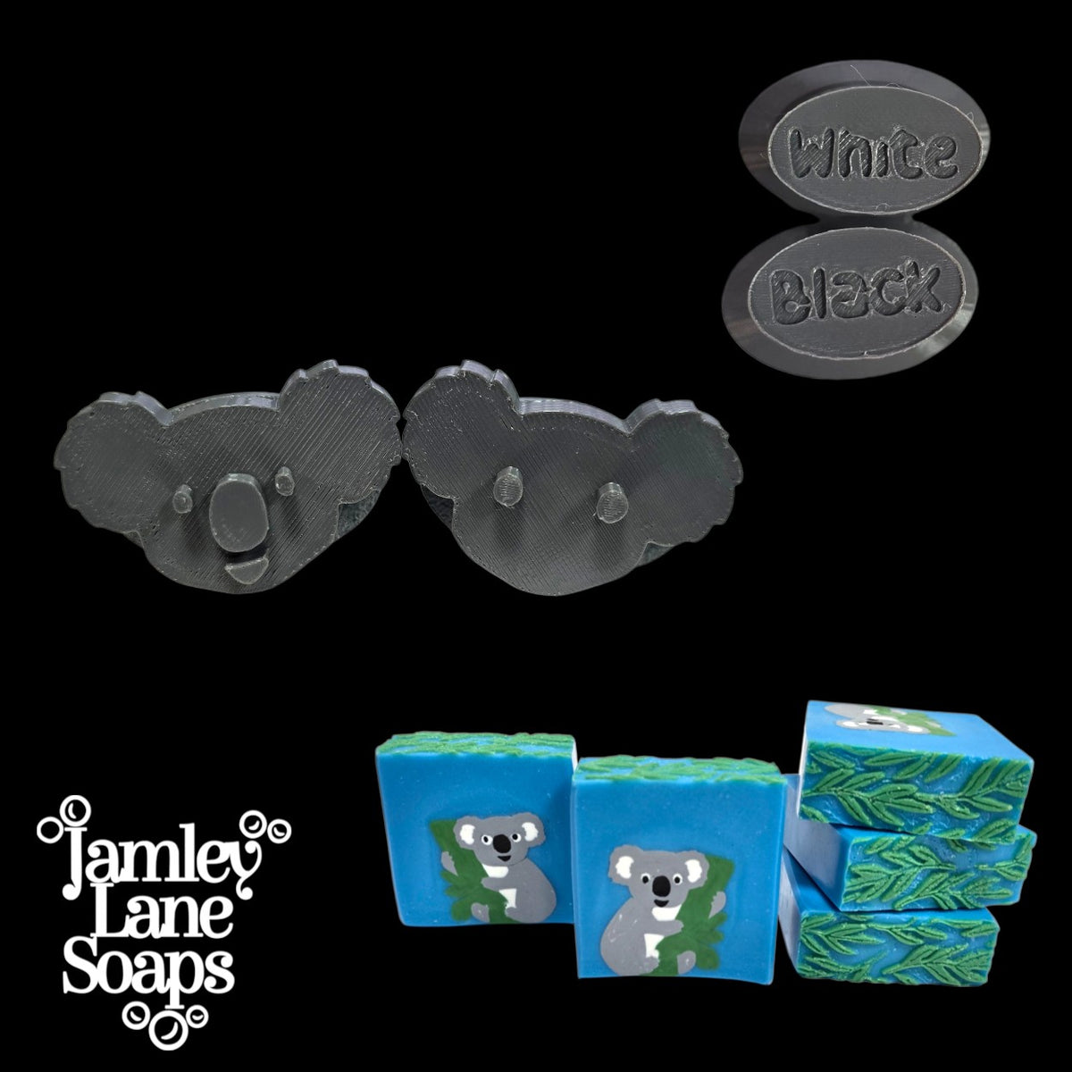 Koala Face Stamps 2 Piece