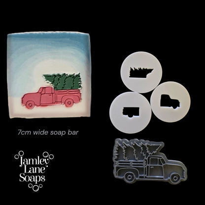 Christmas Truck Soap Stamp and Extruder Disc Set