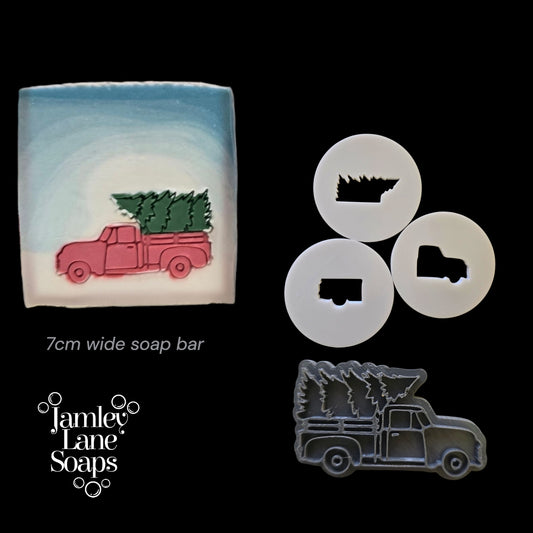 Christmas Truck Soap Stamp and Extruder Disc Set