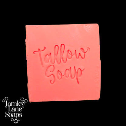 Cursive Tallow Soap Stamp