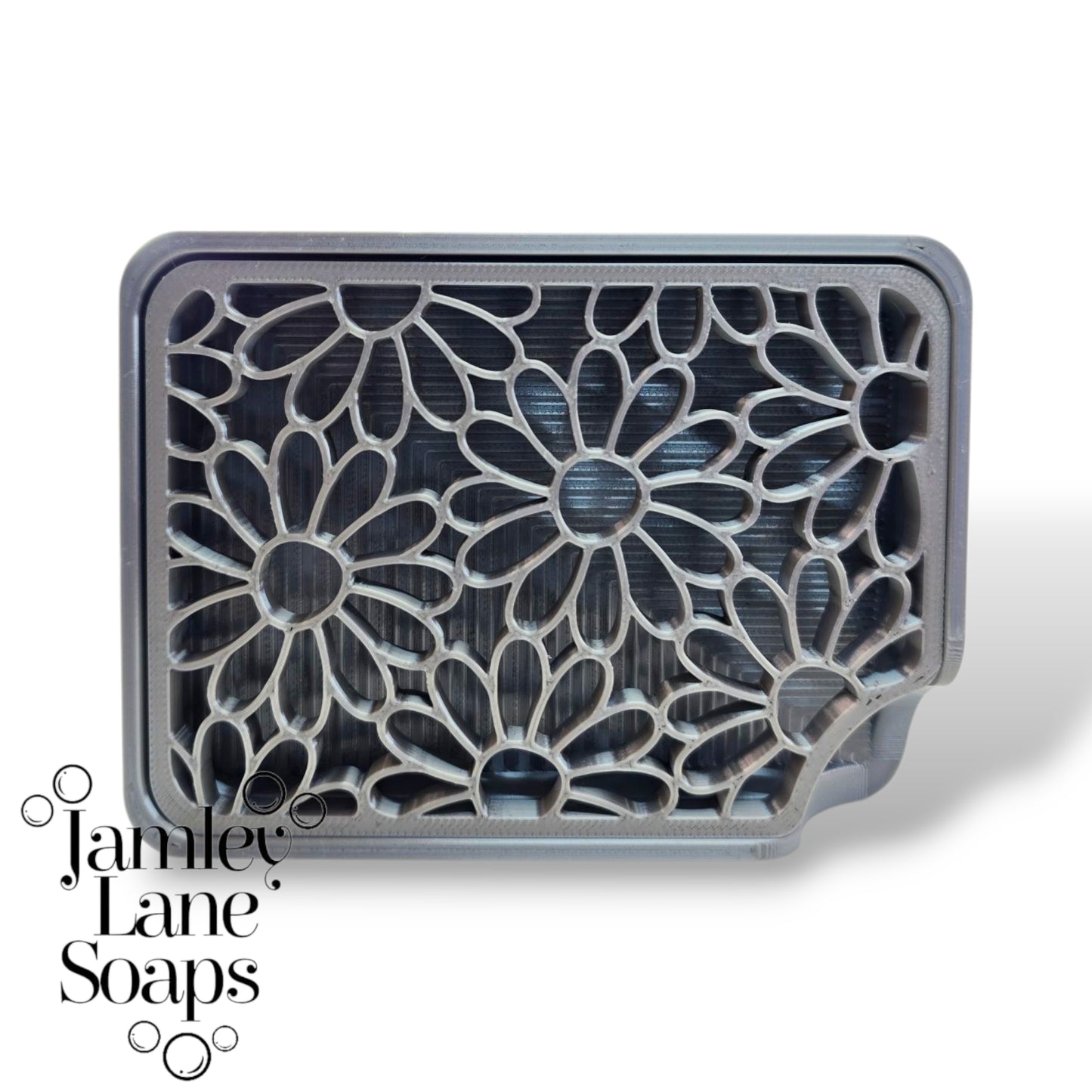 Daisies Soap Dish- 2 Piece Easy Clean Soap Dish