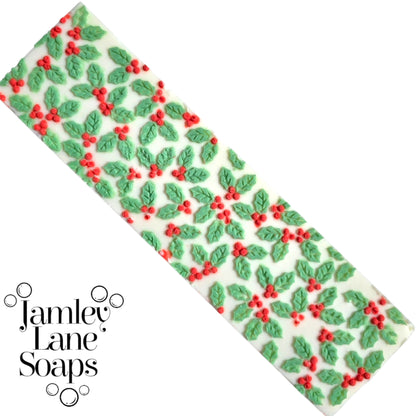 Holly Berries Soap Impression Mat Christmas Soapmaking Tools