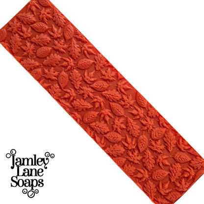 Autumn Drift Leaf Impression Mat | Fall Texture Soap Tool