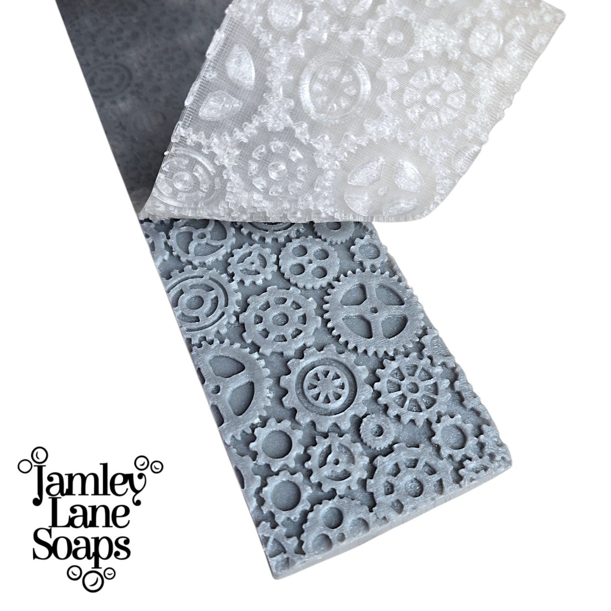Steampunk Gears Custom Soap Impression Mat | Industrial Clockwork Texture