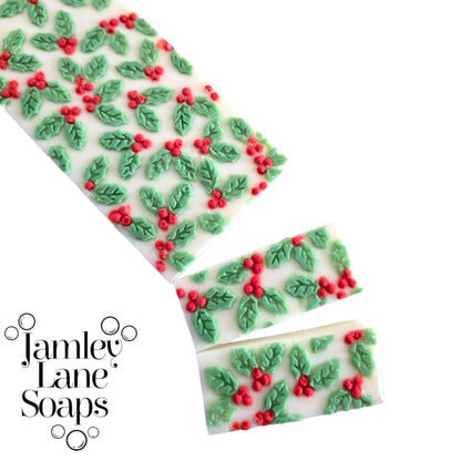 Holly Berries Soap Impression Mat Christmas Soapmaking Tools