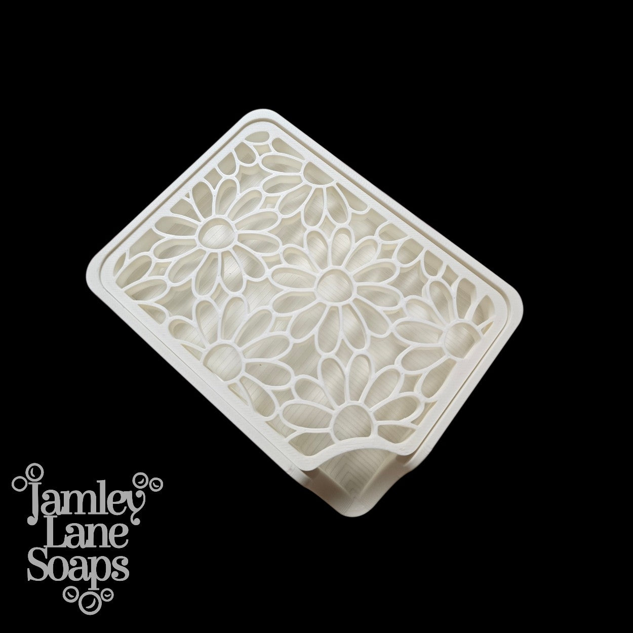 Daisies Soap Dish | Two-Piece Design | Botanical Pattern | Custom Orders Available