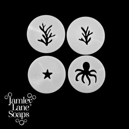 Starfish, Coral and Octopus Soap Extruder Disc Set / Soap Tool