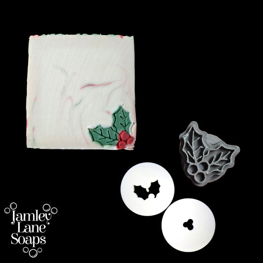 Holly Soap Dough Extruder Disc Set & Detail Stamp