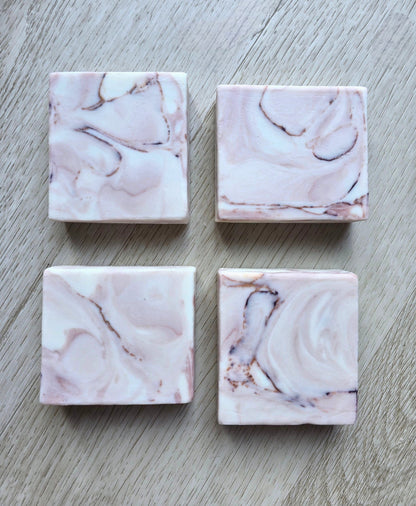 Raspberry Marble Goat Milk Artisan Soap 3.5oz Bar