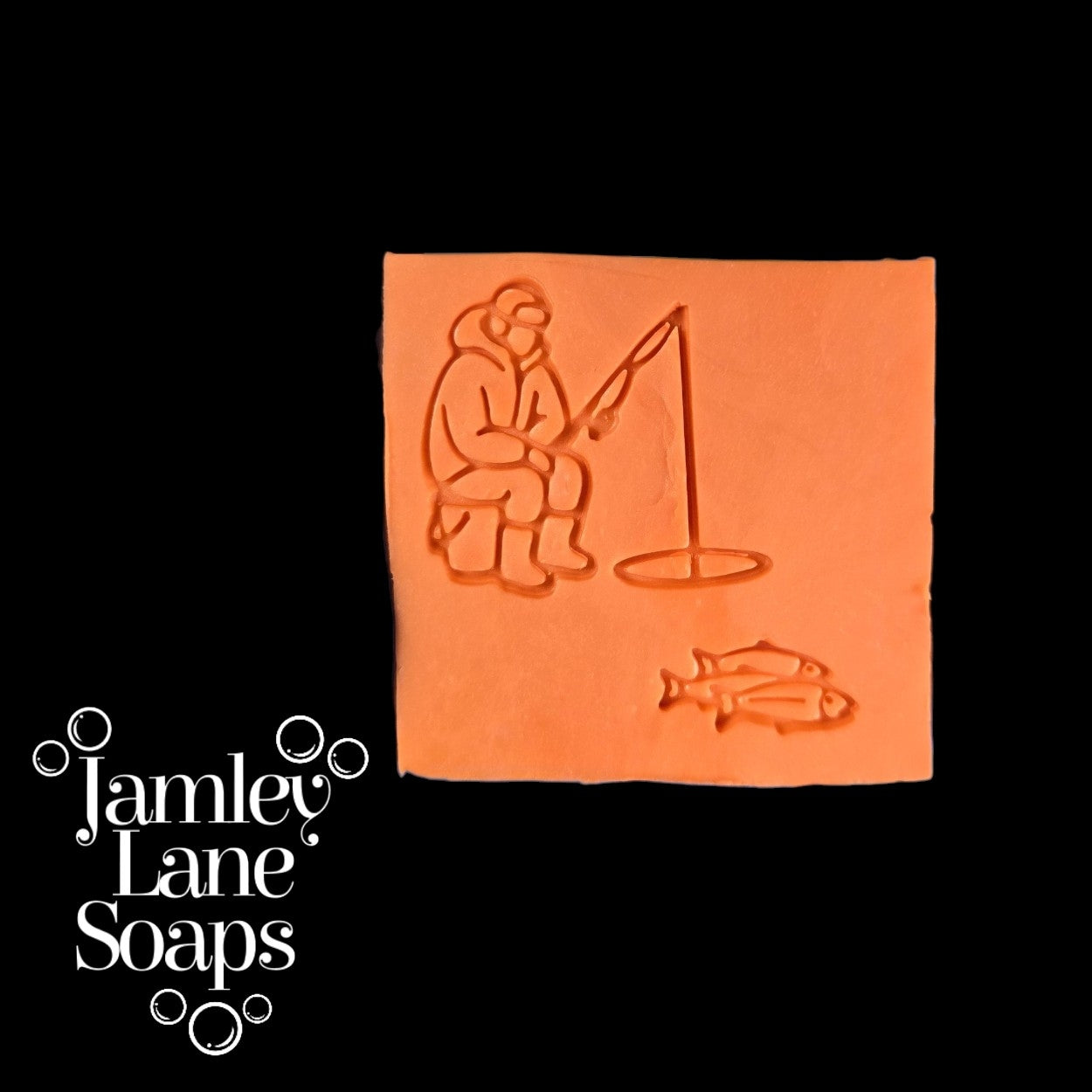 Ice Fishing Soap Stamps | 2-Piece Cold Process Soap Stamp Set