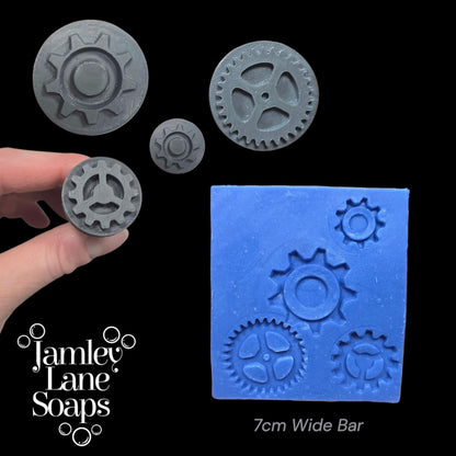 Steampunk Gear Soap Stamps | 4-Piece Cold Process Soap Stamp Set